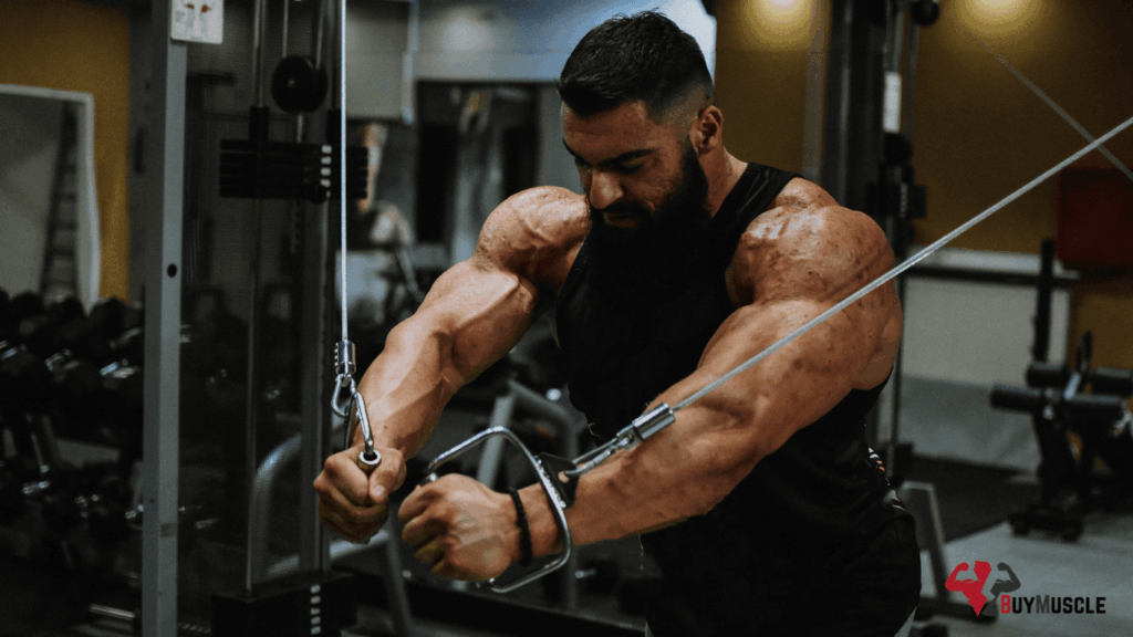 Bodybuilding preparing for contest day