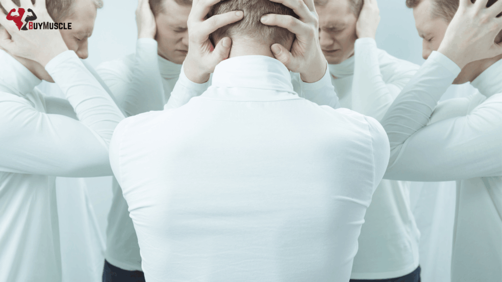 Man experiencing paranoia agression caused by trenbolone