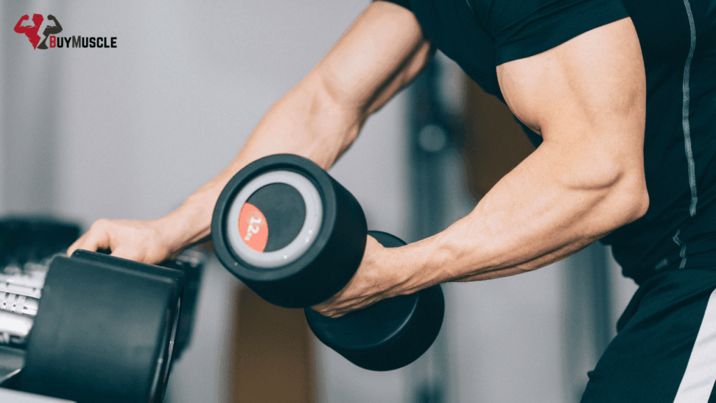 Man Doing Bicep Exercise